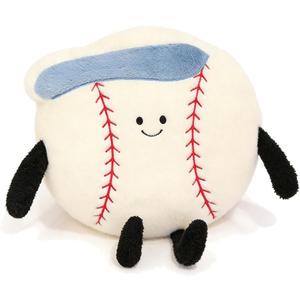 Cute Baseball Pillow Soft Baseball Stuffed Animal Sports Pillows, 17.7" Unique Plush Toy Gifts for Teen Girls and Boys