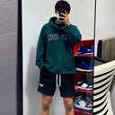BOOMLEMON Men's Basketball Shorts Casual Workout Athletic Shorts Mesh Embroidered Logo Running Short Pants (Purple)