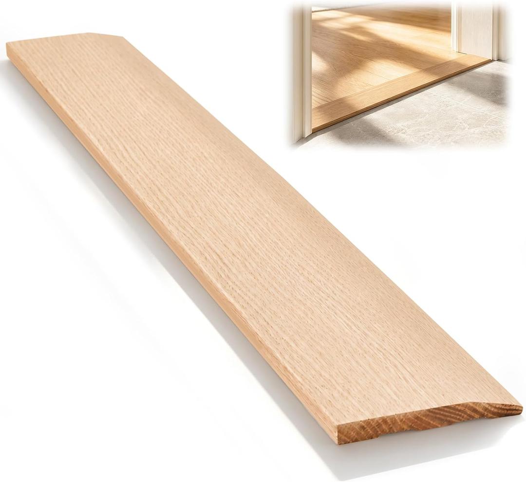 Tandefio 36" Solid Oak Floor Reducer Transition Strip 5" Wide, 5/8" High