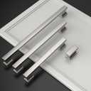 Amerdeco 10 Pack Brushed Satin Nickel Cabinet Pulls 5 Inch(128mm) Hole Centers Kitchen Cabinet Handles Cabinet Hardware Kitchen Handles for Cabinets Cupboard Handles Drawer Pulls