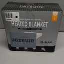 blunique Heated Blanket Electric Throw Waffle, 50x60 Inches Sherpa Fleece Fast Heating Blanket 6 Heating Levels & 4 Hours Auto Off ETL Certification,Haze Blue Throw