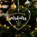 Urdeoms First Christmas Married Ornament 2025 Our First Christmas Ornament 2025 Wedding Gifts for Couples 2025, Mr and Mrs Gifts for Couples, Bride, Newlyweds, Bridal Shower Wedding Ornaments 2025