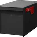 adoorn Modern Large Post Mount Mailboxes for Outside USPS Approved - Black