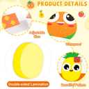 24 Sets Summer Fruits Headband Craft Kits DIY Fruit of The Spirit Paper Hat Crown with Strawberry Cutouts Back to School Art Stickers Craft for Kid Holiday Party Favor Supplies School Home Activity