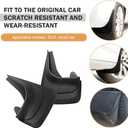 2PCS Car Mud Flaps, Scratch-Resistant & Impact-Resistant PVC Splash Guards, Vehicle Wheel Rear Mudguards for Gravel Slurry, Universal for Most Cars, SUVs, Trucks (Black)