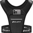 ZelaFit Running Phone Holder Vest for Women & Men Lightweight Running Gear and Everyday Running Essentials Chest Rig Phone Holder for Running (Black) Small-Medium