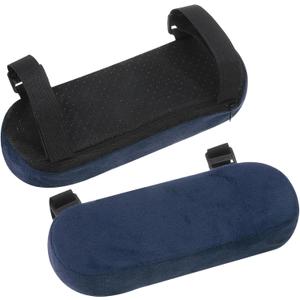 uxcell Memory Foam Chair Armrest Pads, 2 Pair Office Chair Arm Covers, Elbow Pillow for Offices Study Rooms Game Rooms (Dark Blue)