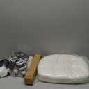 FURWOO Oval Rolling Stool Height Adjustable Massage Chair with Wheels for Spa Salon White