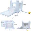 wavemore 15.9' X9.7 ' White Bounce House with Slide and Ball Pit, Small