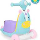 Skip Hop 3-in-1 Baby Activity Push Walker to Toddler Scooter, Zoo Unicorn