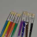 Paint Brushes for Kids, 10 Pcs Big Washable Chubby Toddler Paint Brushes, Easy to Clean & Grip Round and Flat Preschool Paint Brushes with No Shed Bristle for Acrylic Paint, Washable Paint (Assorted Colors)