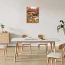 Tijuboni Farmhouse Fall Wall Art Pumpkin Patch Scarecrow Harvest Pictures Decor Autumn Barn Truck Canvas Prints Painting Artwork Home Thanksgiving Gift for Kitchen Bathroom Living Room 12"x16"