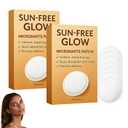 PurevLab Sun-Free Glow Patch for Women & Men, Round Micro-Tip Self Tanning Patches for Natural Bronzed Skin, Peel and Place Beauty Tabs for Daily Routine, No-Mess Travel-Friendly Tan Patch, 2 Boxes