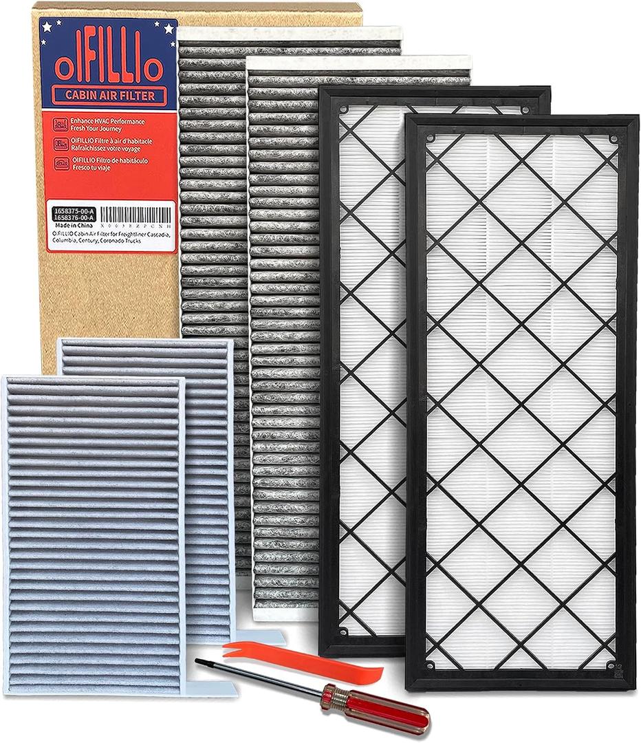 OIFILLIO HEPA Air Filter Air Intake Filter for Model Y 2020-2025, Designed for Biochemical Defense Mode, 110768100A,165837500A, 165837600A with tools (6pcs)