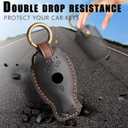 for Mercedes Key fob Cover. Compatible with Mercedes Benz C E R S M, GLA, GLE, GLS, GLK CLA, CLK, AMG 3 Button Smart Leather Car Key Protector Case Shell Chain Accessories/ Black