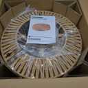 20" Boho Caged Fandelier with Lights Flush Mount Rattan Ceiling Fan with Lights and Remote Control, Enclosed 6 Speeds Low Profile Fan Light for Bedroom, Living Room, Kitchen