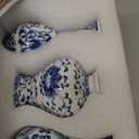 Maxcheck 24 Pcs Porcelain Blue and White Vase Mini Chinoiserie Bud Vase Vintage Ceramic Oriental Handmade Chinese Flower Jardiniere for Home Office Shelf Table Centerpieces Decor