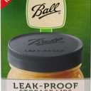 Ball Leak-Proof Plastic Lids for Glass Mason Jars, Used for Canning, Pickling, Juice, Jam, Jelly (Regular, 6 Count (Pack of 1))