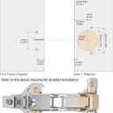 Chibery 2 Pack 180 Degree Soft Close Cabinet Hinges, Lazy Susan & Kitchen Corner, 48mm Hole Distance, Concealed Face Frame & Frameless, Hidden Self Closing, Smooth Slow 3D Adjustment for Fold Cupboard