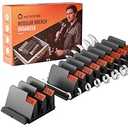 4 x 32 PCS Magnetic Wrench Organizer for Tool Drawer Storage, Black