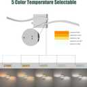 23inch Led Bathroom Vanity Light Bar, Brushed Nickel 5CCT Dimmable 2700-6500K Vanity Lights for Bathroom, Modern Bathroom Light Fixtures Over Mirror Led Lighting Fixtures