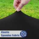 Moosfor Spandex 8 Foot Rectangle Table Cloth 2 Pack, Elastic Fitted Tablecloths for Picnic, Stretch Washable Patio Table Cover for Outdoor, Camping, Banquet and Parties (Black, 30"x96")