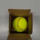 Rarapop Sports Fastpitch Softballs, Official Size and Weight Practice Softball, Unmarked & Leather Covered Training Ball for Games, Practice and Training(Yellow, 12 Inch)