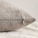 20x20 Chenille Throw Pillow Covers, Pack of 4, Neutral Beige/Coffee Series