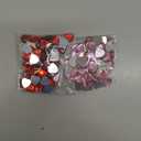 CHENGU 200 Pcs Valentines Day Acrylic Heart 3D Acrylic Heart Rhinestones Flat Red and Back Galentines Day Decorations Wedding Table Scatter Decoration for DIY Crafts Jewelry Making, 0.5 Inch