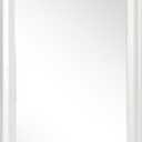 White Bathroom Mirror 24x36 Inch, Wood Framed Rectangle Mirrors for Wall with Tempered Glass,Shatter-Proof Mirror for Bathroom Living Room Office (36"L x 24"W)
