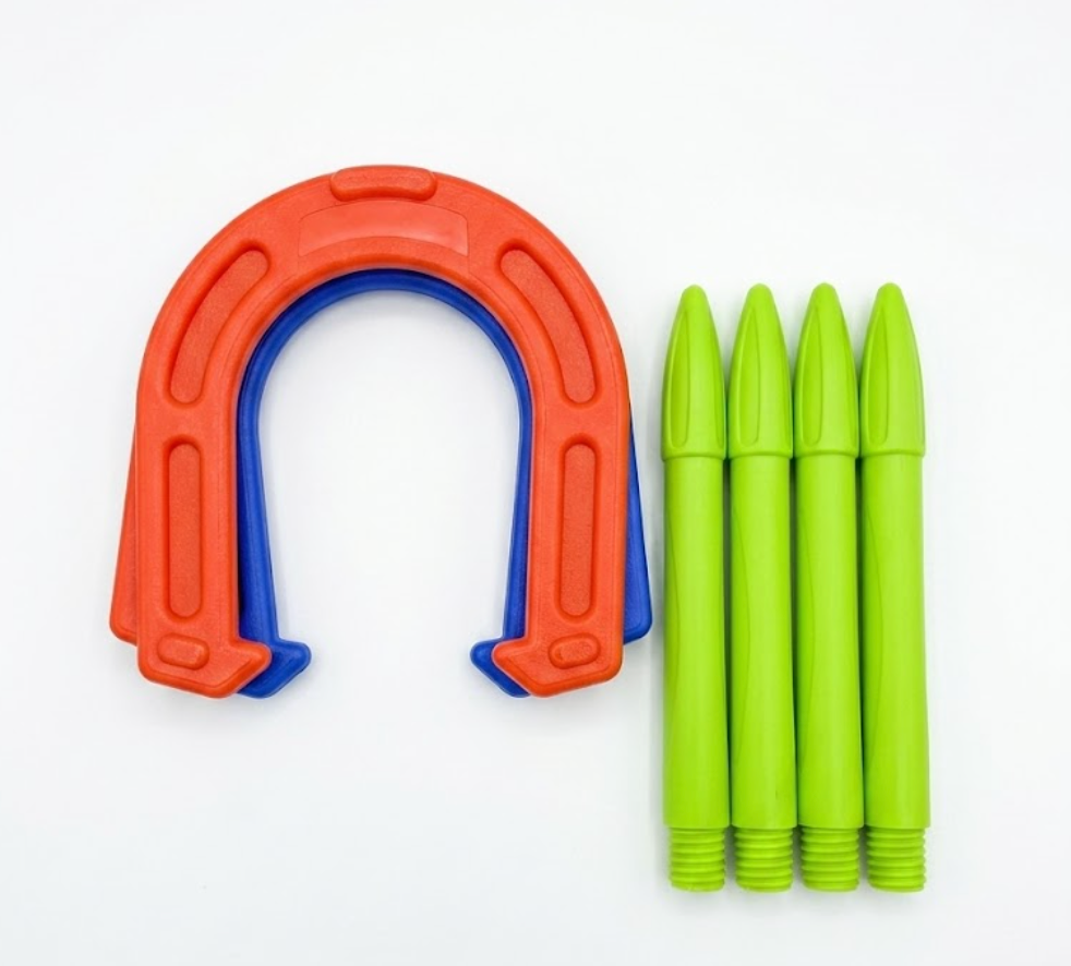 2 x Plastic Horseshoe Game,  Outdoor Indoor Rubber Horseshoes Set - Win SPORTS, 
Beach Games Perfect for Tailgating,Camping,Backyard,Fun for Kids Adults
 