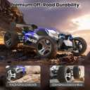 SIMREX 1:18 Scale 4WD RC Car | 40+MPH High Speed Off-Road Remote Control Truck | All-Metal Transmission & Nylon Chassis | 30+ Min Runtime | Gift for Adults, Teens & Kids (Blue)