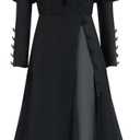 Nuoqi Witch Costume 2-Piece Glinda Cosplay Suit Witch Cosplay Costume for Halloween (XX-Large, Black)