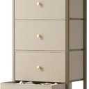 DUMOS Night Stand with 4 Drawers, Bedside Table for Bedroom white