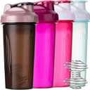 Mr. Pen- Shaker Bottles for Protein Mixes, 28 oz, 4 Pack, Colorful Protein Shaker Bottle with Wire Whisk Ball, Mixer Bottle