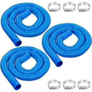 3 Pcs 1.25" Pool Hose for Above Ground Pools 59" Long Filter Replacement Accessory Sand Filter Pumps Pool Vacuum Drain Hoses that Use for Bestway 330GPH 530GPH 1000GPH 607 637 Pump