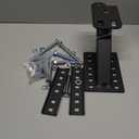 Qualward Spare Tire Mount Bracket for Trailer, Spare Tire Carrier Powder Coat Steel Black, Fits Most 4 & 5 & 6 Lugs Wheels on 4", 4.5'', 4.75'', 5" or 5.5" Bolt Patterns (2 Nut 4- 5.5 Inch)