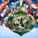 XUTAI Flying Hummingbird Flowers Christmas Ornaments Creative Glass Ornament Metal Christmas Tree Ornaments Christmases Holidays Hanging Ornaments Home Decoration