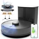 Self-Emptying Robot Vacuum and Mop, 6000Pa Powerful Suction, 90-Day Hands-Free,LiDAR Navigation, Smart Mapping, App & Alexa Control, Robotic Vacuum for Pet Hair, Carpets and Hard Floors