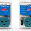 [ETL Listed] BSEED Electronic Surge Protector for Home Appliance,Voltage Protector Suit for Refrigerators and Freezers, Voltage Brownout Outlet 220V 20A,4400Watts(2 Pack)