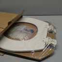 Bemis 500EC Durable Wood Toilet Seat with Easy Clean Hinges, Made in USA, Round, Biscuit