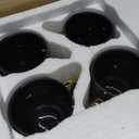 LOVECASA 16 Pieces Plates and Bowls Sets, Porcelain Black and Gold Dinnerware Sets, Round Dinner Plates Dishes Set Service for 4, Dishwasher Safe and Scratch Resistant, Black