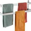 KOKOSIRI Towel Bars Bath Towel Holders 24 Inches Chrome Bathroom 2-Tiers Ladder Towel Rails Wall Mounted Towels Shelves Rack Polished Stainless Steel, B5008CH-L24