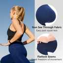 +MD Women's High Waist Yoga Panty Target Firm Control Shapewear Compression Slimming Leggings (Blue, L)