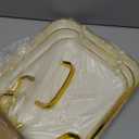 JEESA 3-Pack Serving Tray with Handles, Platters for Serving Food Turkey Cookie Appetizer Snack, Reusable Plastic, Stackable, for Holiday, Party, White