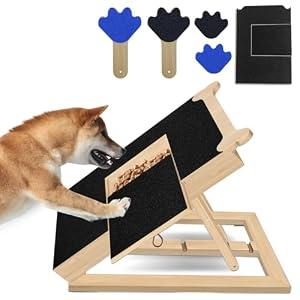 FL Falatier Dog Scratch Board Large Dog Scratching Pad Multi-Functional Trimming Tool Alternative to Dog Nail Clippers and Dog Nail Grinders Easy Nail Care with Dog Treat Drawer