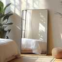 Delma Black Framed Bathroom Vanity Mirror for Over Sink, 50x30 Inch High-Definition Wall Mirror with Horizontal/Vertical Hanging, Durable Rust-Resistant Bathroom Mirror for Modern Decor (Black)
