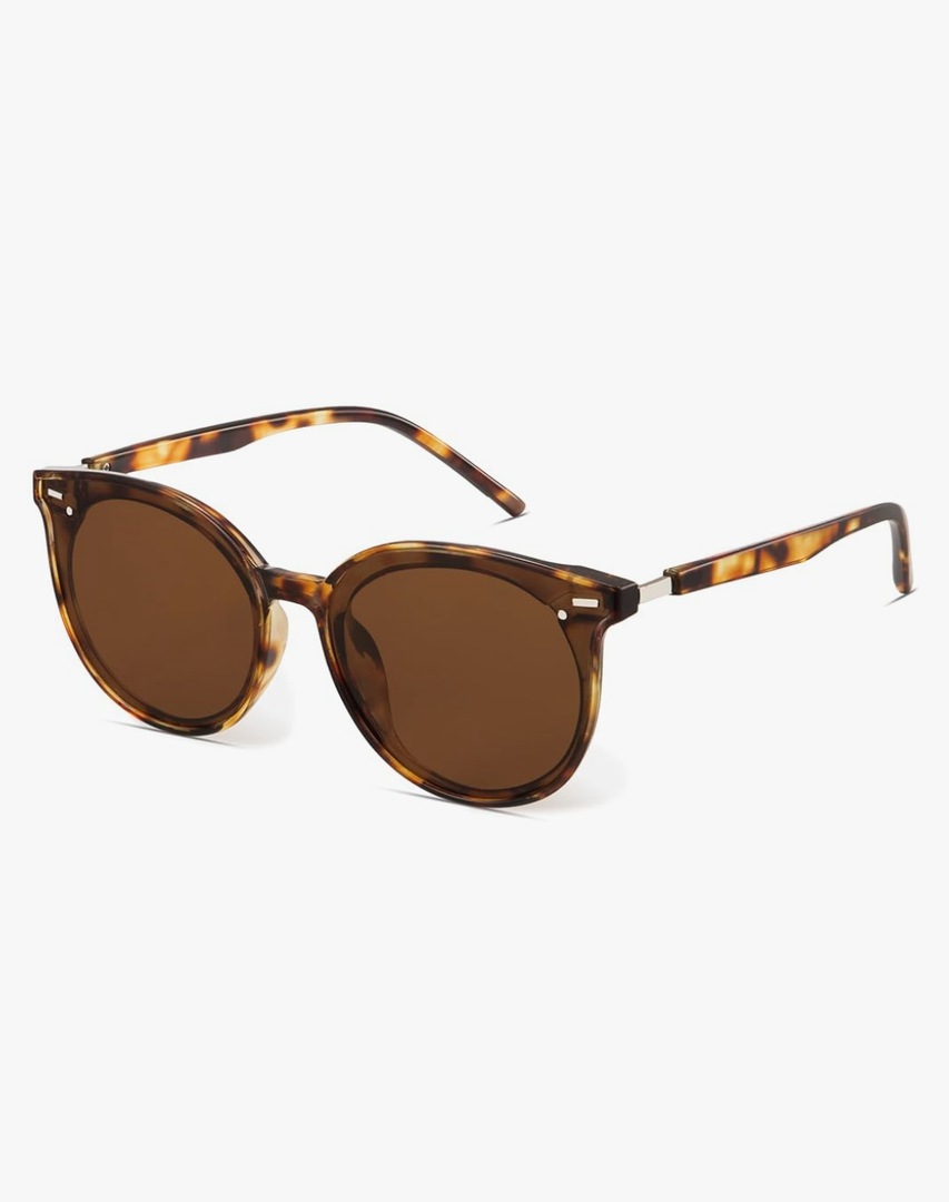 Livho Polarized Sunglasses, Retro & Oversized Shades for Women with Round Lenses