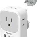 TESSAN South Africa Plug Adapter, Type M Adapter for South Africa with 4 Outlets 3 USB (2 USB-C), Type M Adaptor for US to Namibia Botswana India Nepal Mozambique Sri Lanka
