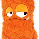 Squeaky Dog Toy, Plush Stuffed Dog Toy Keep Them Busy Tug of War Dog Chew Toy for Small Medium Large Dogs (Orange)